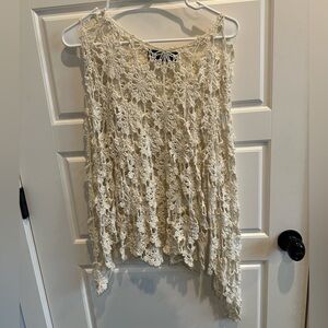 MINKPINK Crochet Lace Long-sleeve Top